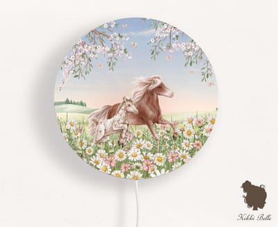 Wandlamp Happy Horses Kikki Belle-sfeerverlichting-kinderkamer-wandlamp-paarden-nachtlamp-verlichting