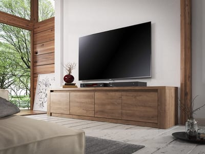 Meubella - TV-Meubel Monaco - Eiken - 4 deuren - 170 cm