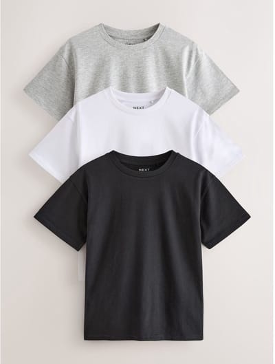 Next - Meisjes - 3 Oversized T-shirts - Zwart