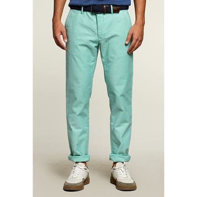 River Woods Slim Fit Cotton Chino Pistache Size: 38 | Chinos Outlet | Heren | Blauw