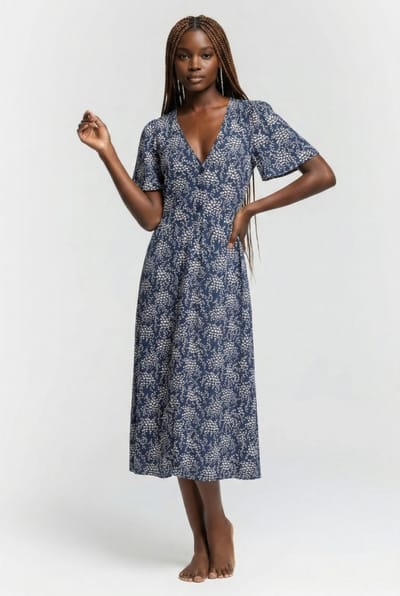 & Other Stories Mint Dress Blue Maat: 32 | Midi Jurken Outlet | Dames | Blauw