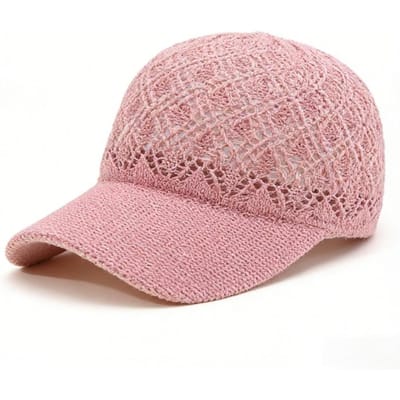 Casquette de Baseball Créative Creuse Fine Respirante Couleur Unie Protection Solaire Chapeau Léger Réglable Maille Casquette de Plage Tenue de Plage white