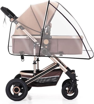 Universele regenhoes voor kinderwagens, transparant en waterdicht, beschermt tegen regen, wind, sneeuw en kou