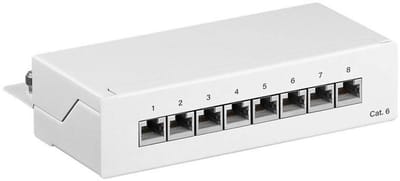 CAT 6 Mini Patchpaneel 8 Poorten STP - 1 HE Wandmontage Netwerkverdeler