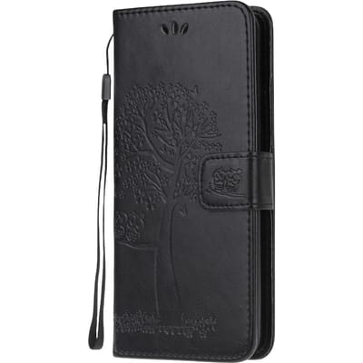 Comfycase Samsung Galaxy S20 Plus Bookcase Hoesje Uiltjes Zwart