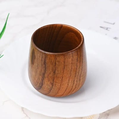 1 Pièce 7.5X6.5cm 160ML Tasse en Bois Naturel Rétro Faite à la Main Bois de Jujubier Réutilisable Tasse à Thé Fournitures de Cuisine Ménagère Haute Qualité 160ml black