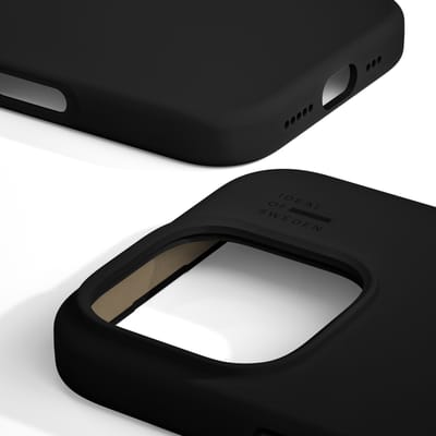 iDeal of Sweden Silicone Case met magnetische ring geschikt voor iPhone 16 Pro Black - Zwart