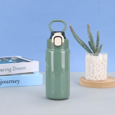 Nouvelle Tasse à Saut Double Shot Tasse Thermos en Acier Inoxydable Hommes et Femmes Portable avec Poignée Tasse à Eau pour Sports de Plein Air 500ml