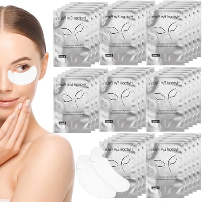 100 Paar Oogpads voor Wimperextensions, Lintvrije Gel Pads, Niet-Slip Oogpatches voor Professioneel Gebruik, Ideaal voor Wimperstyling en Make-up