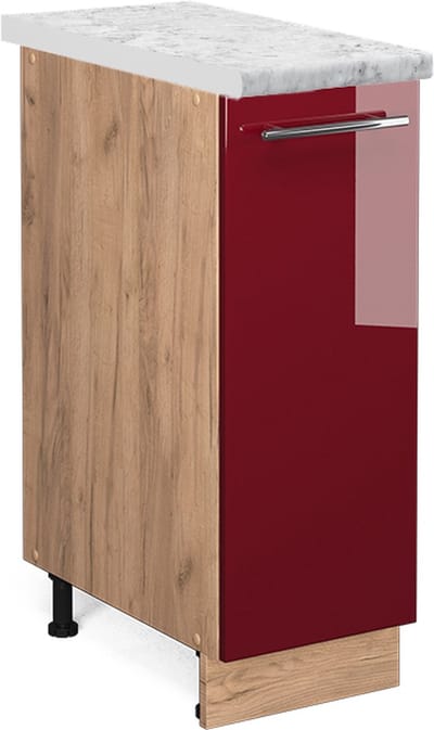 Vicco Fame-Line Apotheekkast – 30 cm, WB Marmer Bordeauxrode hoogglans