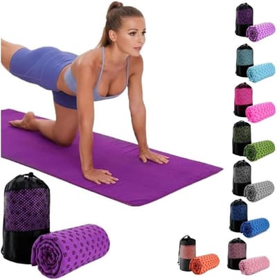 Zweetabsorberende en Antislip Yoga Handdoek van Sneldrogend Microvezel met Grip Dots en Gaas Tote Bag voor Optimaal Comfort en Ondersteuning tijdens Yoga Sessies