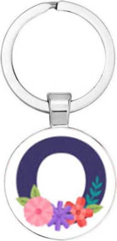 Akyol - Letter O Sleutelhanger - Alfabet - Als je naam begint met de letter O - Leuk kado voor iemand waarbij zijn naam begint met de letter O - 2,5 x 2,5 CM