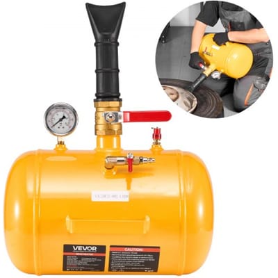 VEVOR Pneumatische Bandenreiniger 18,9 L Bandenreiniger, 0,6-0,8 MPa Werkdruk, Luchtpomp voor Pick-uptruck, ATV, Jeep, Bestelwagen, Gazontractor, Geel