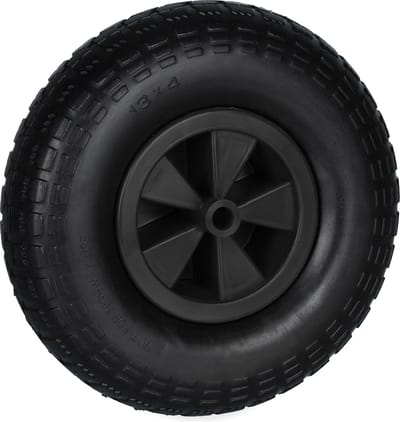 kruiwagenwiel - 4.00-6 - massief rubber - 33 cm - kunststof velg - anti-lek - tot 100kg