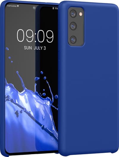 kwmobile telefoonhoesje geschikt voor Samsung Galaxy S20 FE - Hoesje met siliconen coating - Smartphone case in Baltisch blauw