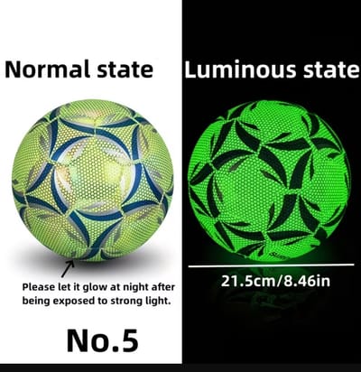 Groene fluorescerende voetbal maat 5 heren dames PU wedstrijd voetbal glow in the dark bal geschikt voor buitentraining strand en achtertuin