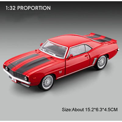 1:32 Camaro Ss Sportwagen Speelgoedmodel Geluid Licht Pull-back Schokabsorptie Superauto Modellen Legering Carrosserie Voertuigen Woondecoratie