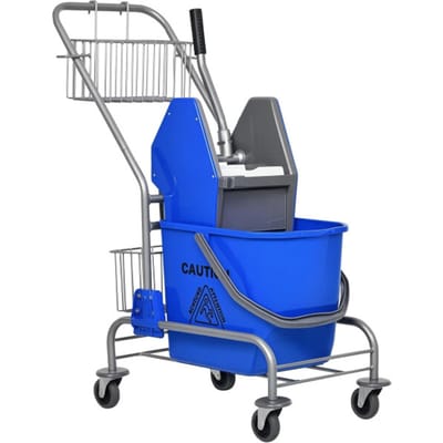 4goodz Schoonmaakwagen Rolemmer met Wringer op Wielen - 26 Liter capaciteit