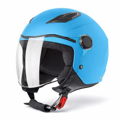 VINZ Magic Kinderhelm Scooter / Motor - Scooterhelm Jongens - Motorhelm Jongen - ECE 22.06 goedgekeurd - Blauw - YM