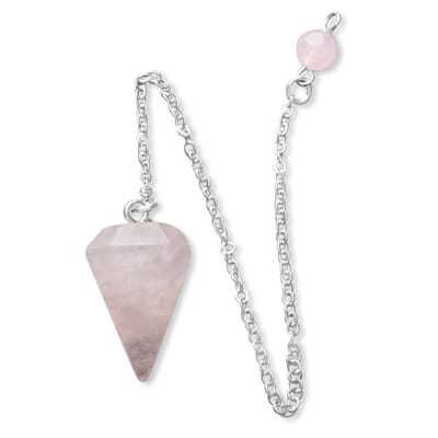 Rozenkwarts Pendel Facet - Pendels Spiritueel - Pendelen - Pendel Edelsteen - Edelsteen