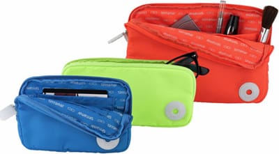 Reisset lichtgewicht fluo -portemonnee- briletui en make-up etui