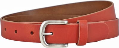 Landley Dames Riem Leer Rood – Breedte 3 cm – Leren Vrouwen Riem - Lengte totaal 100 cm / Riemmaat 85
