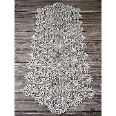 Luxe bloem wit Borduurwerk bed Tafelvlag Runner doek hoes tafelkleed Kerst Bruiloft Tafeldecoratie en accessoires 40X70CM
