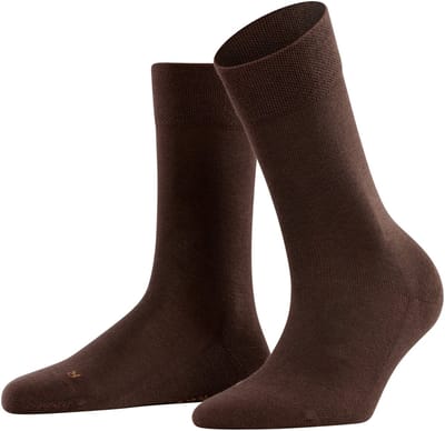 FALKE Sensitive London met comfort tailleband katoen sokken dames bruin - maat 35-38