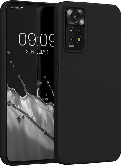 kwmobile telefoonhoesje geschikt voor Xiaomi Redmi Note 11 Pro / Note 11 Pro (5G) / Note 12 Pro (4G) - Hoesje met siliconen coating - Smartphone case in zwart