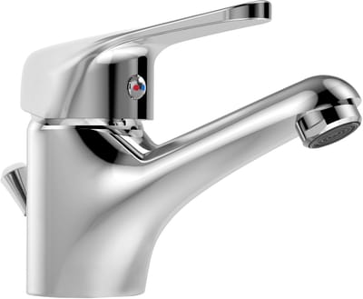 Auralum MAX Wastafelkraan - Badkamerkraan Chroom - Waterbesparing - Mengkraan met Trekstang - KTW-gecertificeerde Slangen - Inclusief Afvoerplug
