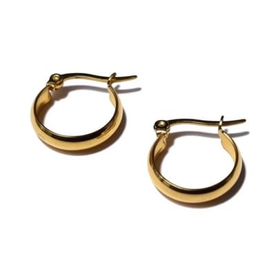 Aramat Jewels | Oorringen | Gladde Hoops RVS – Goudkleurige Oorbellen (16, 20 en 25 mm) | 25mm | |4mm | Staal | Volwassenen | Verkleurd niet
