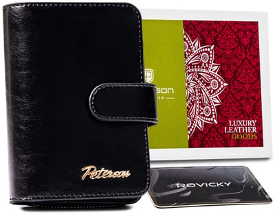 Peterson Classic - Dames Portemonnee - Natuurlijk Leer - RFID Bescherming - Verticale Stijl