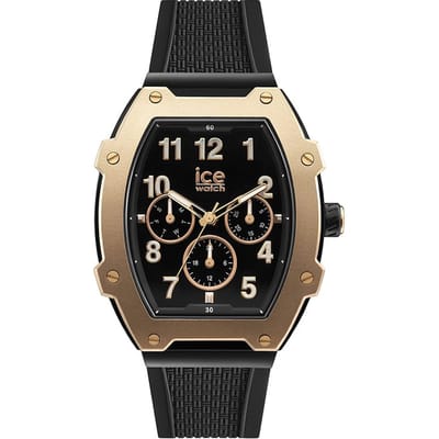Ice Watch Ice Boliday - Black Rose-Gold 023315 Horloge - Siliconen - Zwart - Ø 46 mm