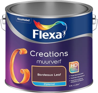 Flexa - Creations Muurverf Zijdemat - Bordeaux Leaf - Mengverf - 2,5 L
