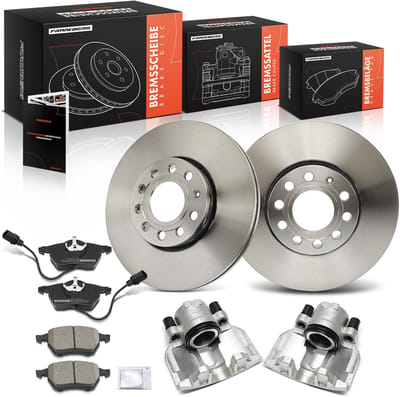 Frankberg 2x Remklauw+2x Remmen+4x Remblokken Voor voor VW Passat Audi
