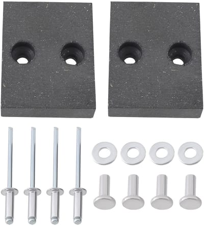 Dailygoods- Remblokken Vervanging 2x - Compatibel met MTD Cub Cadet - Grootte 4x3,2x1 cm - Metalen Spikes - OEM-nummers 761-05007 - Grijze Kleur - Remblok