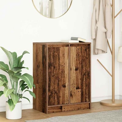 vidaXL - Dressoir - 57x34x76 - cm - bewerkt - hout - oud - houtkleurig