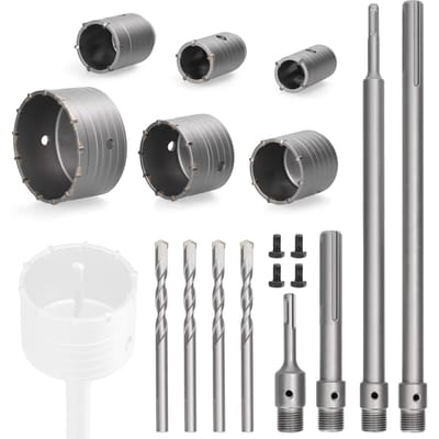 16 STUKS Elektrische Hamer Boor Bits Muur Gaten Opener Carbide Baksteen Muur Opening Holle Boor Bits Lucht