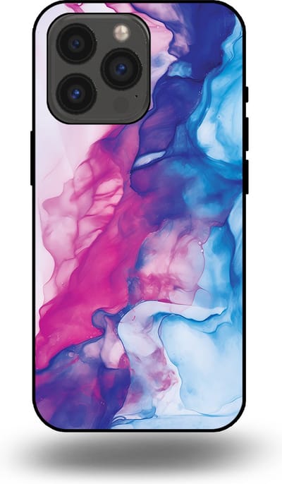 Smartphonica Telefoonhoesje Geschikt voor iPhone 13 Pro met Roze Blauw Marmer Opdruk - TPU Backcover Case Rose Blue Marble Design geschikt voor iPhone 13 Pro