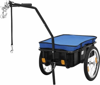 Fietstrailer - Fietskar - Goederen Vervoeren - Inklapbare Standaard - 155 x 60 x 83 cm - Blauw