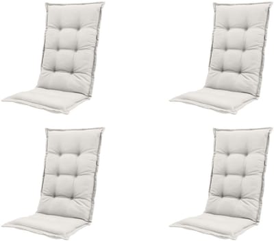 Kussen hoog ca. 123x50 cm Napels sand water repellent coating (4 stuks) Topkwaliteit Madison tuinkussen 50% Katoen 50% Polyester