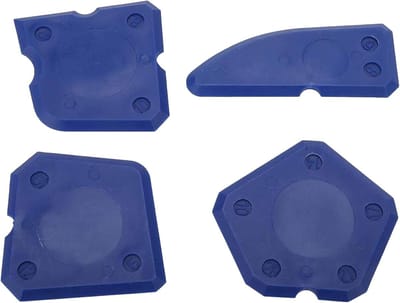 Glasschraper Set - Reinigingsgereedschap - Glas Oppervlakken - Slijtvast Siliconen - Vier Stuks - Blauw Rood