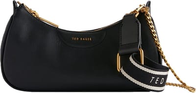 Ted Baker Schoudertas Essiy Webbing Leather Crossbody Bag Black Zwart