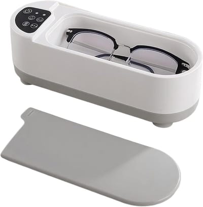 Ultrasone Reiniger - Brillenwasser - Sieraden Schoonmaken - Hoogfrequente Trillingen - Compact Formaat - Wit