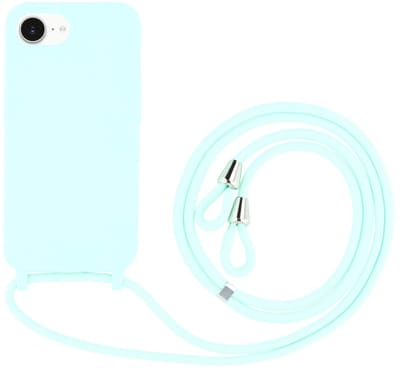 Coverup Hoesje - Geschikt voor iPhone 16e / 17e Hoesje - Coverup Siliconen Back Cover met Koord - Mint Green