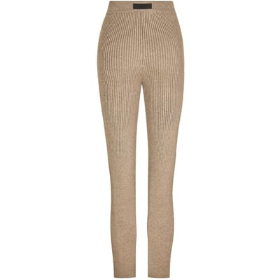 Essentials Dames/Dames Geribde Legging (Heide Grijs)