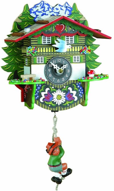 Trenkle - 57_SQ_Bergbeklimmer - Wandklok - kwarts - Miniatur-Uhr