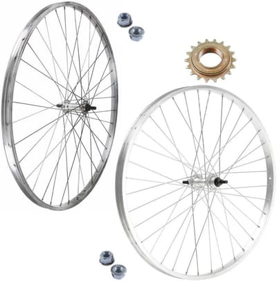 Fietswiel Set - Voor en Achter - Stadsfiets Onderhoud - Corrosiebestendig - 28 Inch - Grijs