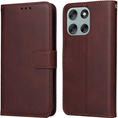 Telestore - bruin agenda book case hoesje - telefoonhoesje geschikt voor Motorola Moto G56 5G