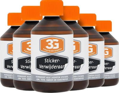 6x 3G Professioneel Stickerverwijderaar 300 ml - Sticker Verwijderaar - Lijm Resten Verwijderen - Etiket Verwijderaar - Plakresten - Krachtige Oplosser